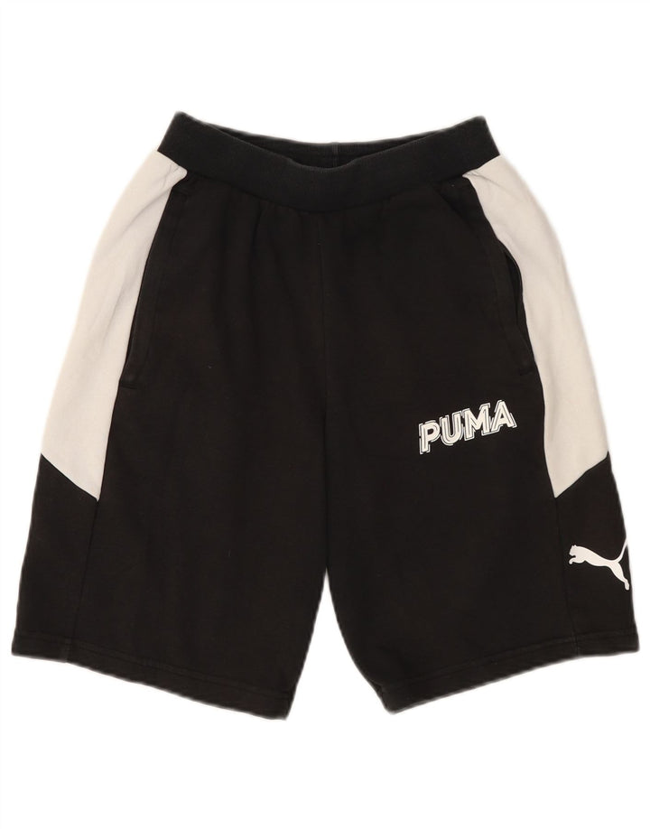 Puma Herren-Sportshorts, Größe S, Schwarz, Colourblock-Baumwolle