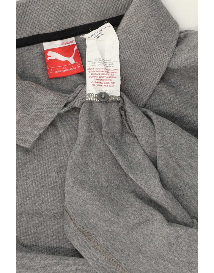 Puma Herren Poloshirt mittelgraue Baumwolle