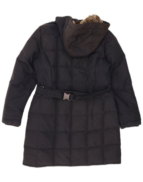 WOOLRICH Wattierter Damenmantel mit Kapuze UK 18 XL Marineblau Polyester