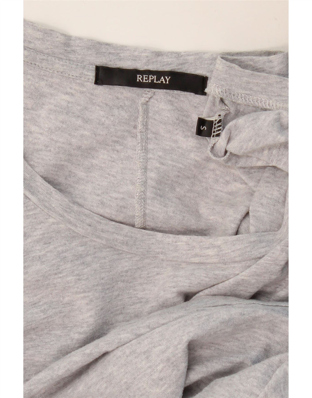 REPLAY Damen T-Shirt Top UK 10 Small Grau