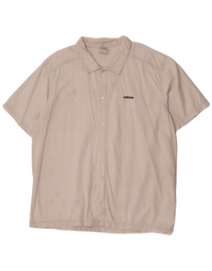 Adidas Herren Kurzarmshirt 2XL Weiße Baumwolle