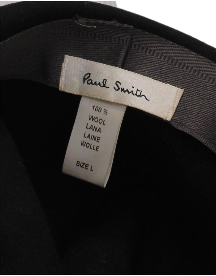 Paul Smith Herren-Fedora-Hut, groß, aus schwarzer Wolle, klassisch