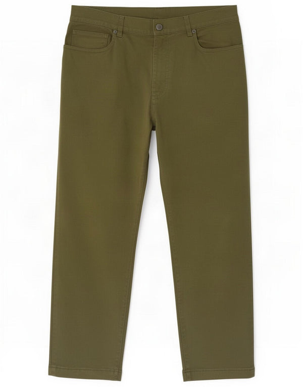 Moschino Damen Slim Casual Hose IT 52 2XL W36 L26 Grüne Baumwolle