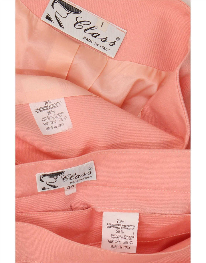 Vintage Damen 2-teiliges Rockset IT 44 Medium W28 Rosa Polyester