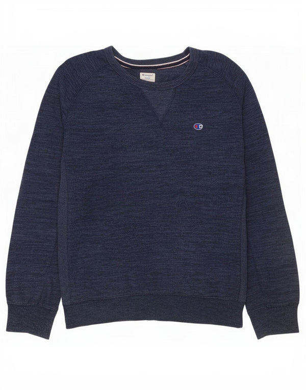 Champion Herren-Sweatshirt-Pullover XL, marineblau gefleckte Baumwolle