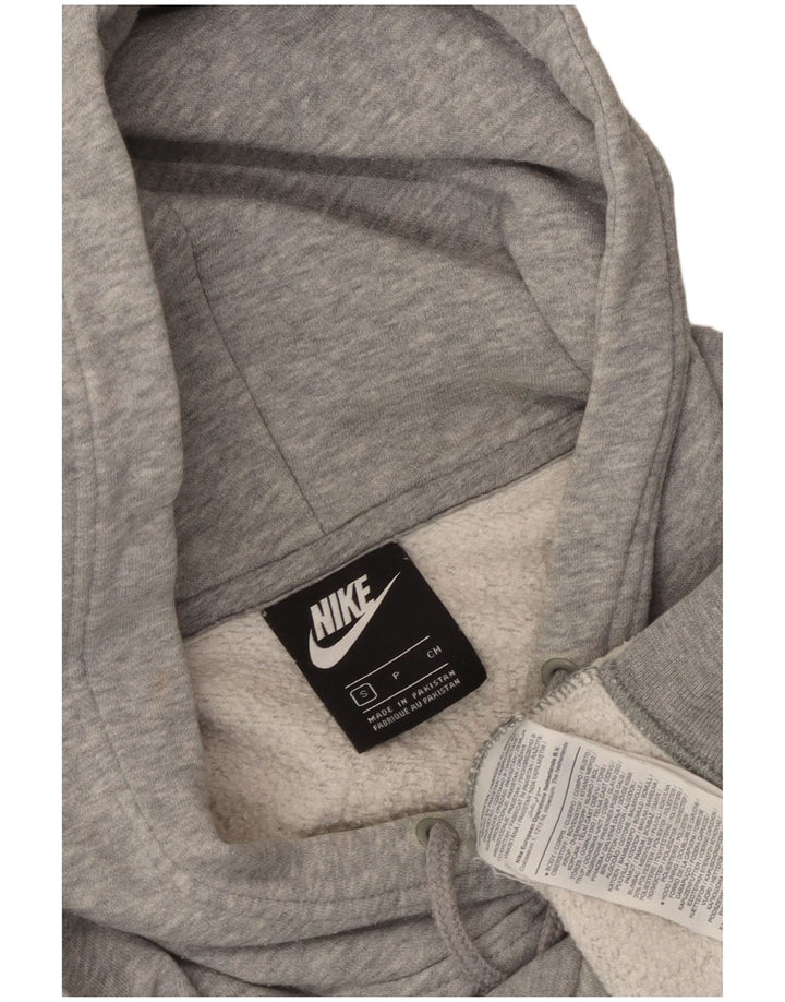 NIKE Damen-Pullover mit übergroßem Kapuzenpullover, Gr. 10, Größe S, grau gefleckte Baumwolle