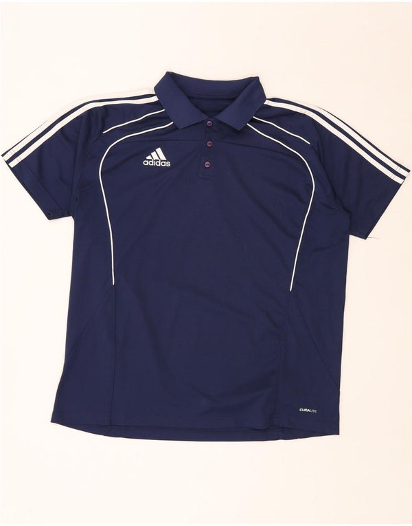 ADIDAS Herren Climalite Poloshirt UK 46/48 XL Marineblau Polyester