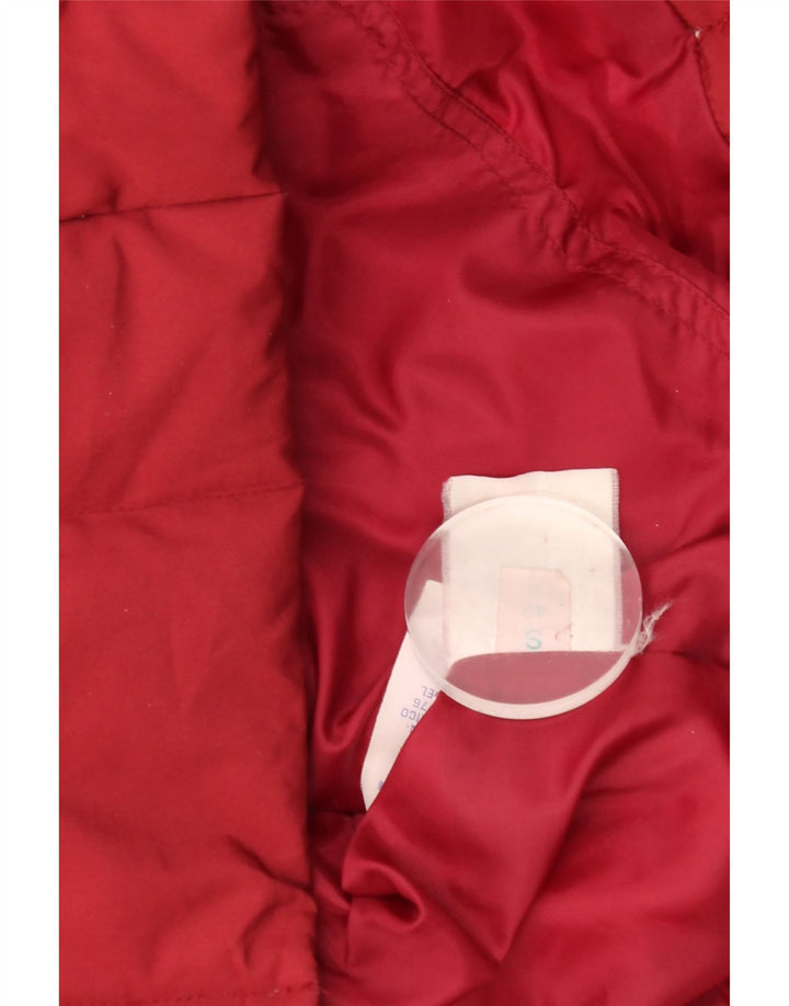 Sergio Tacchini Damen Übergroße wattierte Jacke UK 10 Small Rot