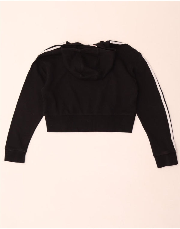 Adidas Mädchen Graphic Crop Hoodie Pullover 12–13 Jahre, schwarze Baumwolle