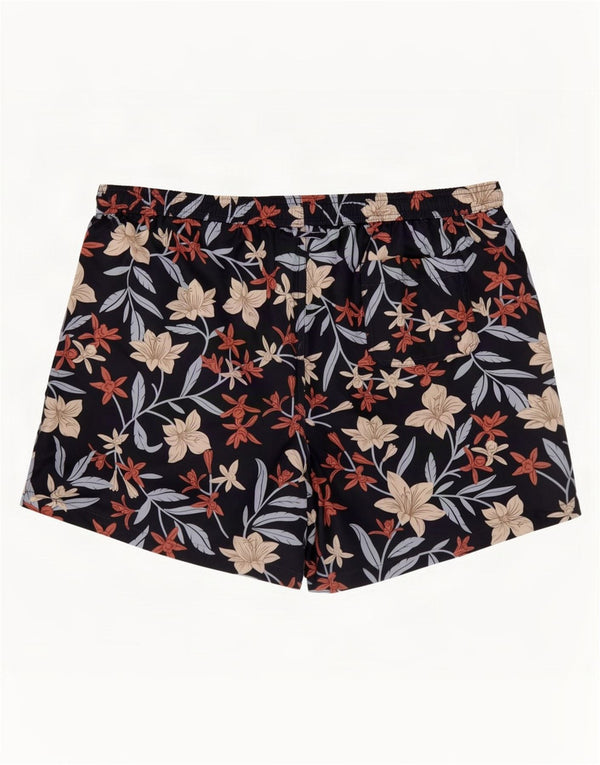 Marks & Spencer Herren Badeshorts 2XL Schwarz geblümtes Polyester