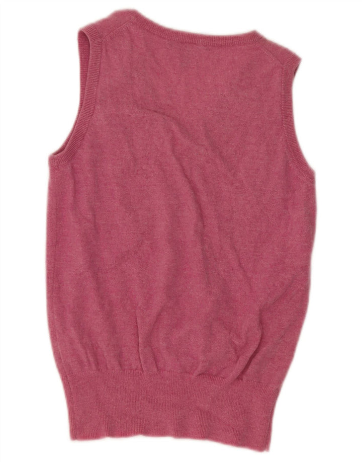 Gant Damen Weste Tank Top UK 8 Small Rosa Lammwolle