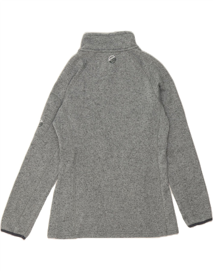 VINTAGE Womens Tracksuit Top Jacket IT 42 Medium Grey Flecked Polyester Vintage Vintage and Second-Hand Vintage from Messina Hembry 