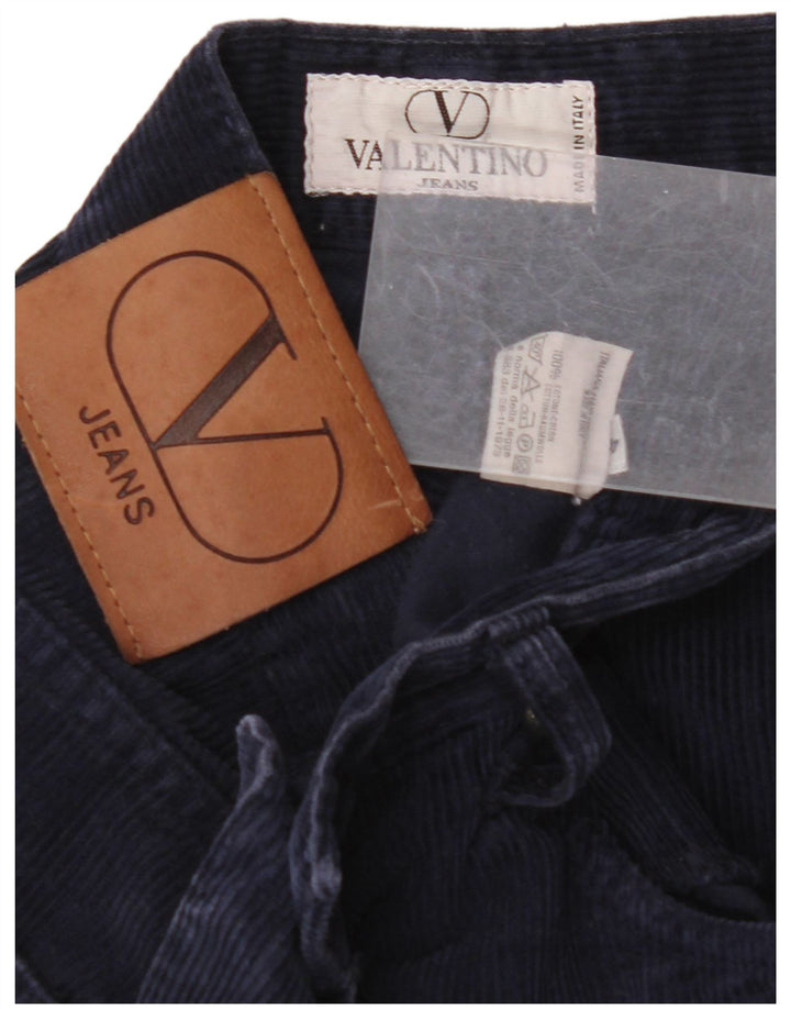 VALENTINO Herren gerade Cordhose W40 L28 marineblaue Baumwolle