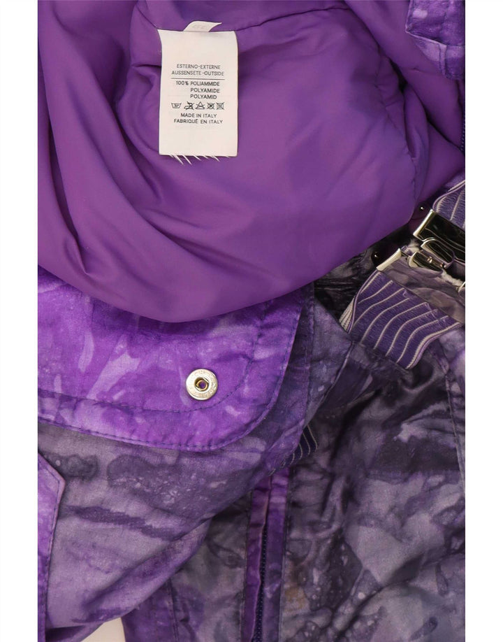Alasca Damen-Overall mit abstraktem Muster, übergroß, Skioverall, Größe 38, XS, Lila