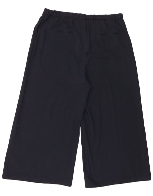 Marks & Spencer Damen Chinohose mit weitem Bein, UK 22 3XL W42 L28 Marineblau