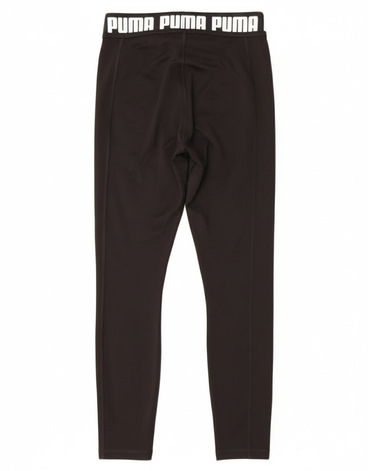 PUMA Womens Graphic Leggings UK 4 XS Black Polyester