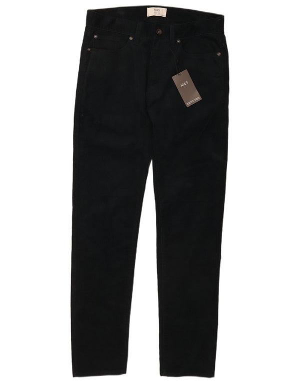 Marks & Spencer Herren Slim Cordhose W32 L33 Marineblaue Baumwolle