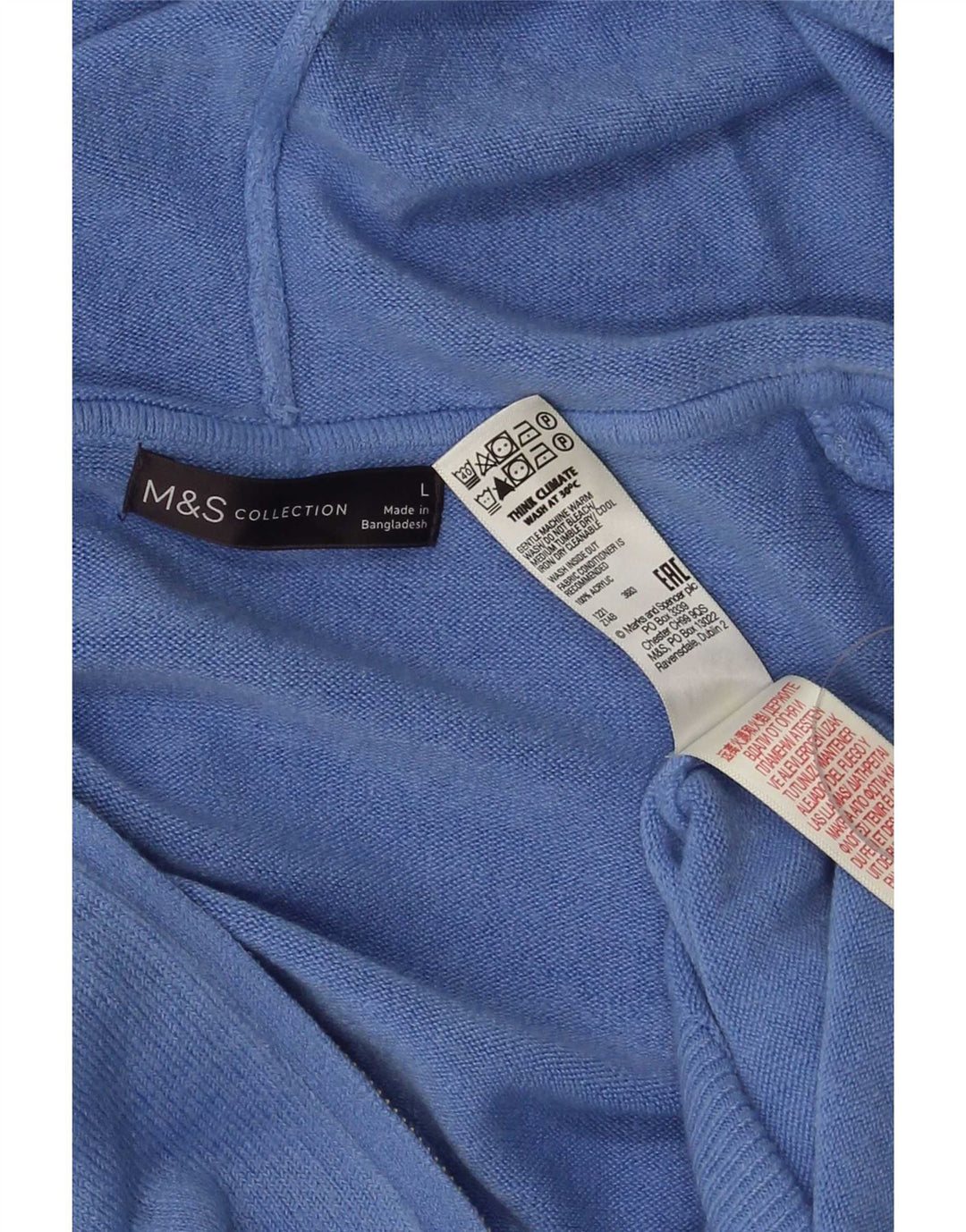 Marks & Spencer Herren-Cardigan mit Kapuze, groß, Acryl, Blau