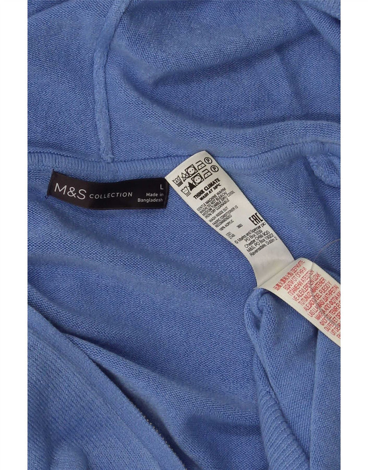 Marks & Spencer Herren-Cardigan mit Kapuze, groß, Acryl, Blau