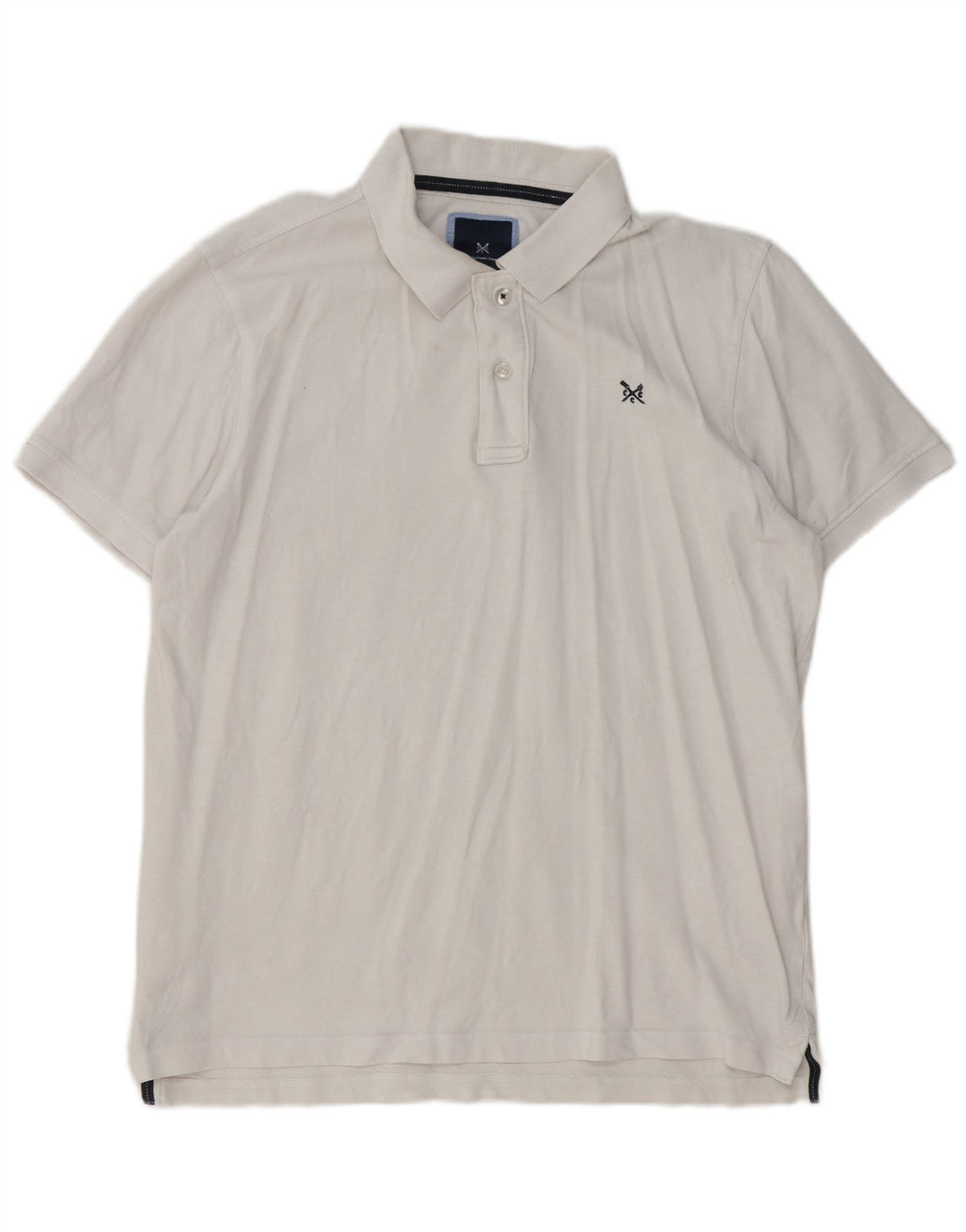 Crew Clothing Herren-Poloshirt, groß, aus weißer Baumwolle