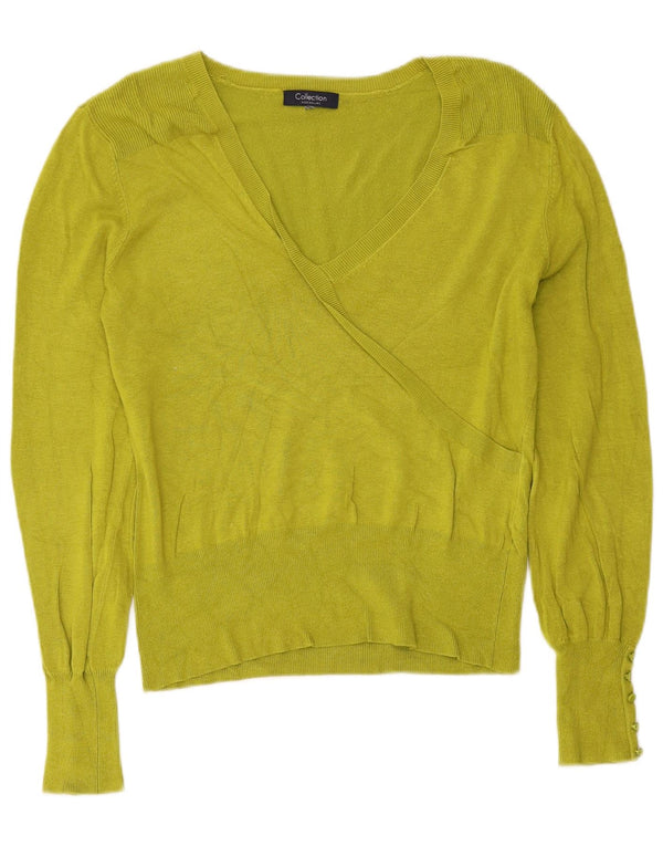 Debenhams Damen-Pullover mit V-Ausschnitt, Gr. 14, Mittelgrün