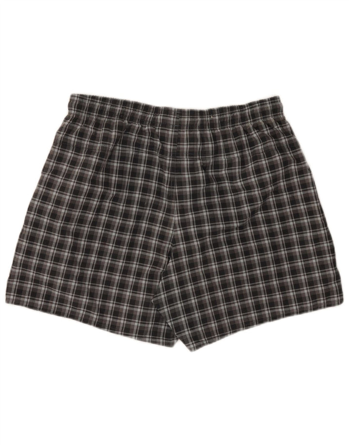 Adidas Herren Sportshorts Medium Schwarz Kariert Polyester
