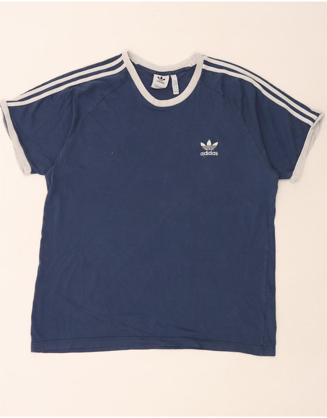 ADIDAS Herren T-Shirt Top XL Blau Baumwolle