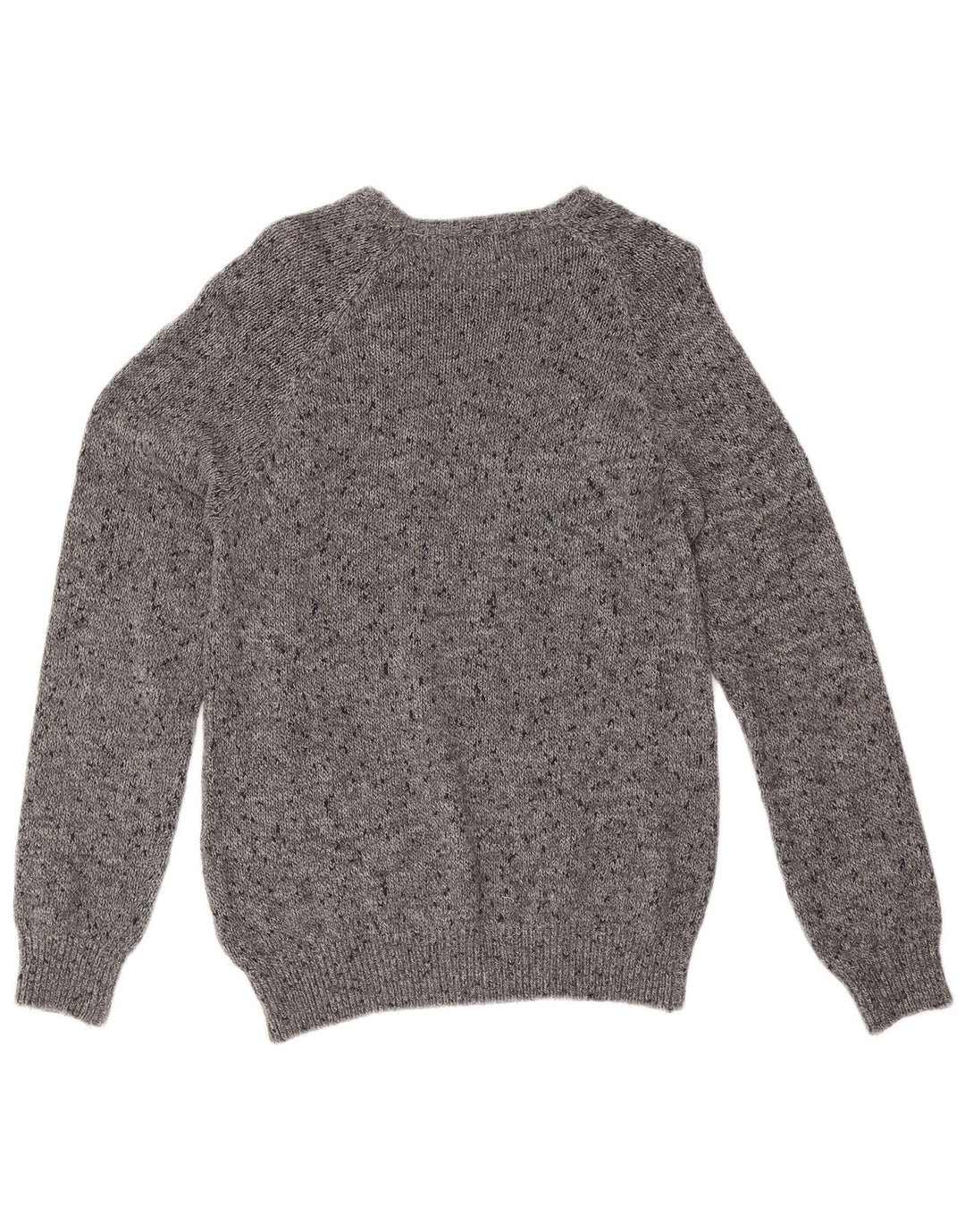 Zara Herren-Pullover mit Rundhalsausschnitt, Mittelgrau meliert