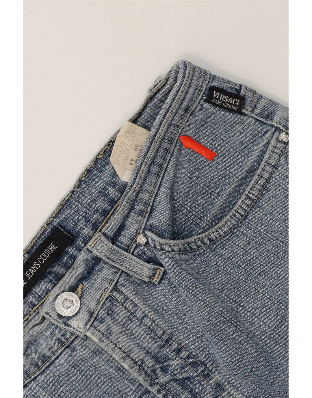 VERSACE Womens Straight Jeans W30 L32 Blue Cotton Vintage Versace and Second-Hand Versace from Messina Hembry 