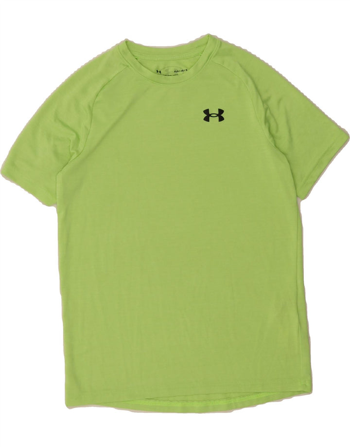 UNDER ARMOUR Boys T-Shirt Top 11-12 Years Large Green Polyester Vintage Under Armour and Second-Hand Under Armour from Messina Hembry 