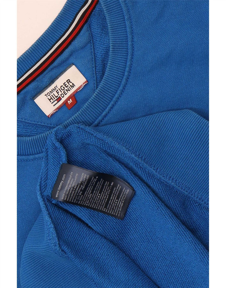 Tommy Hilfiger Herren-Sweatshirt mit Grafik, mittelblaue Baumwolle