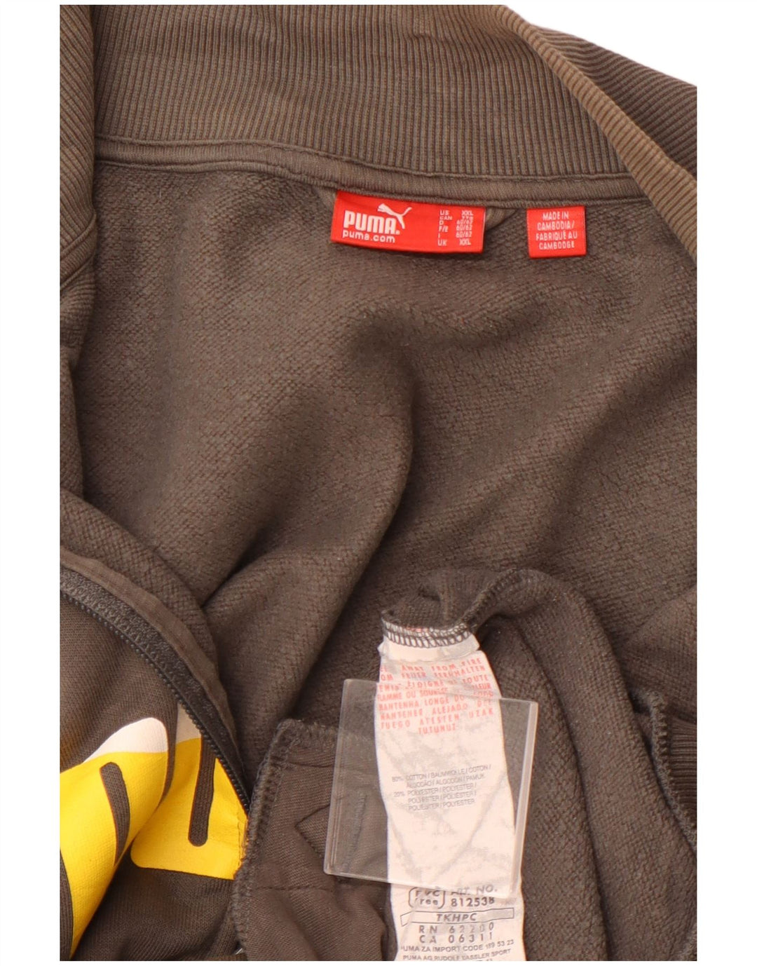 PUMA Herren Graphic Trainingsanzug Top Jacke 2XL Grau Baumwolle