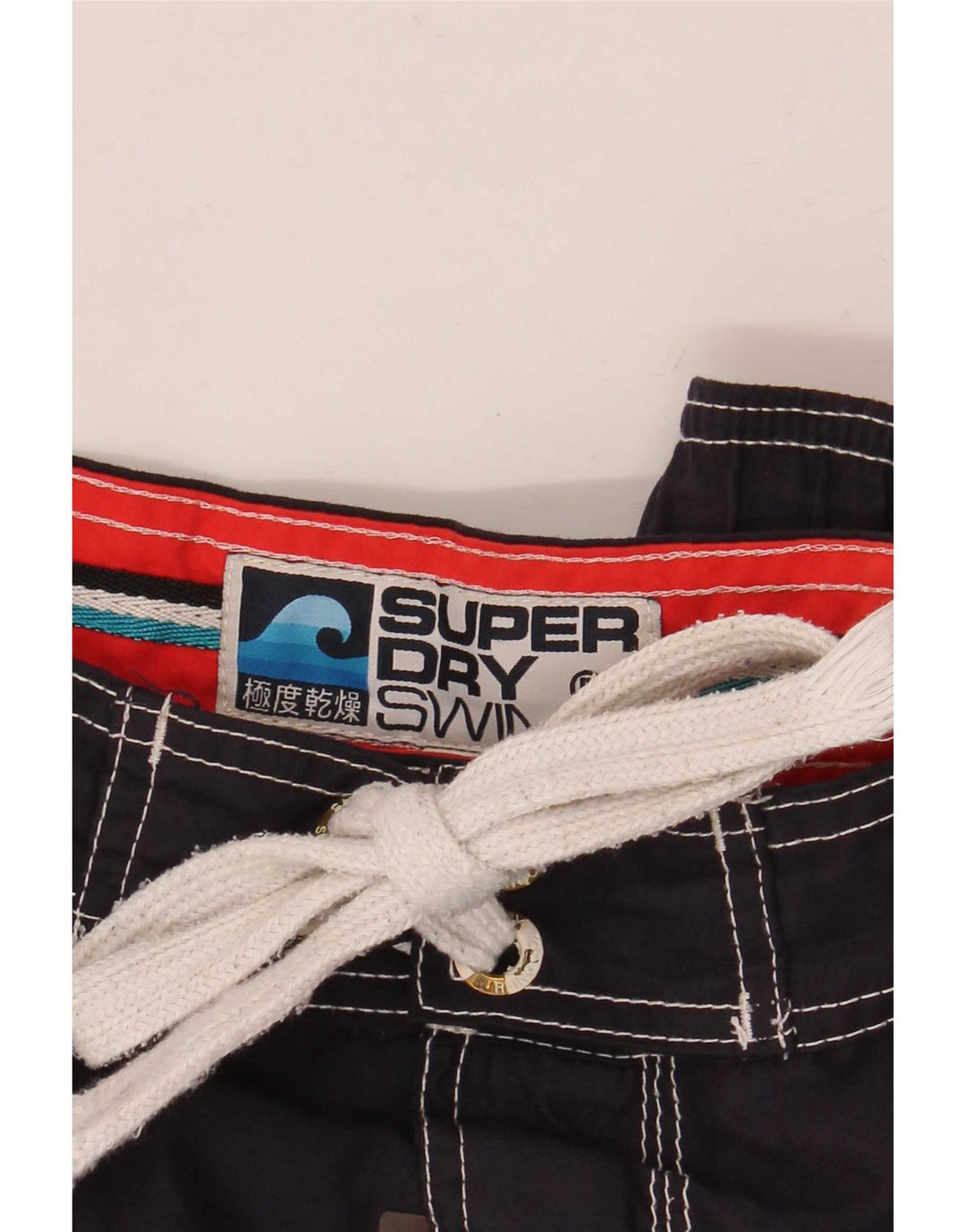 Superdry Herren-Badeshorts mit Grafik, mittelgroß, Marineblau, Polyester