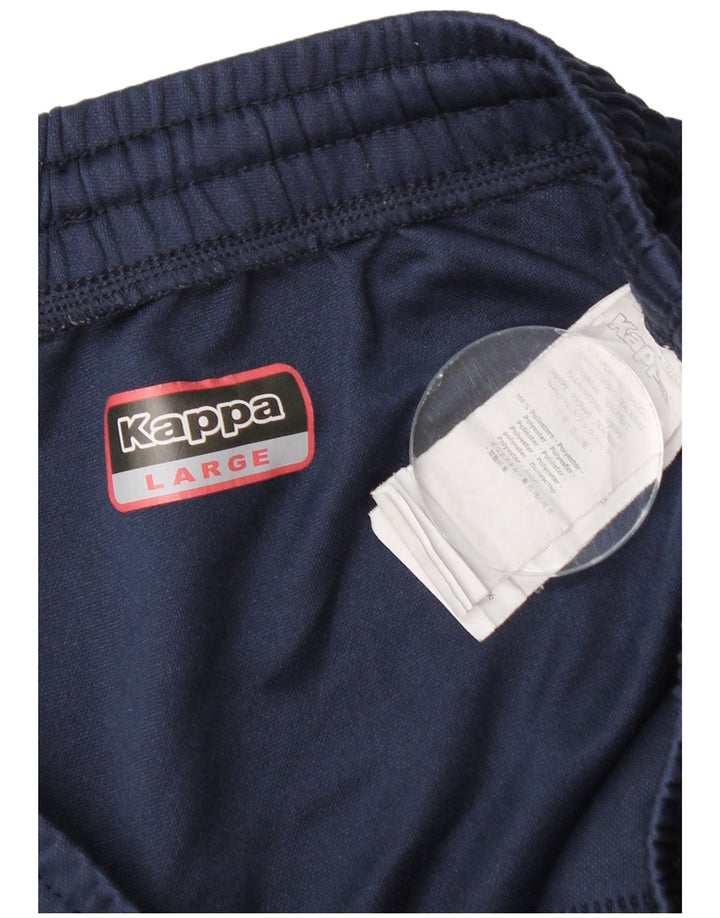 KAPPA Herren-Trainingshose mit Grafik, groß, marineblaues Polyester
