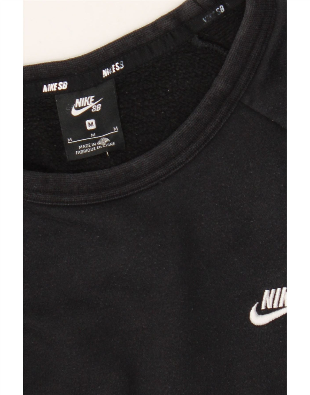 NIKE Mens Sweatshirt Jumper Medium Black Cotton Vintage Nike and Second-Hand Nike from Messina Hembry 