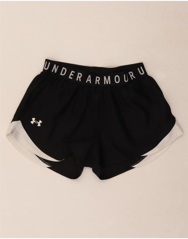 Under Armour Damen Heat Gear Sportshorts UK 8 Small Schwarz Colourblock