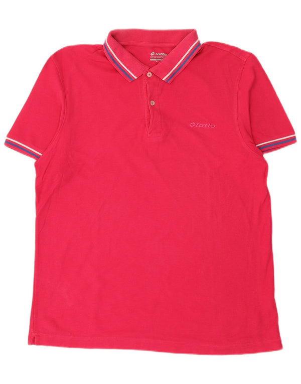 LOTTO Herren-Poloshirt, groß, rosa, Baumwolle