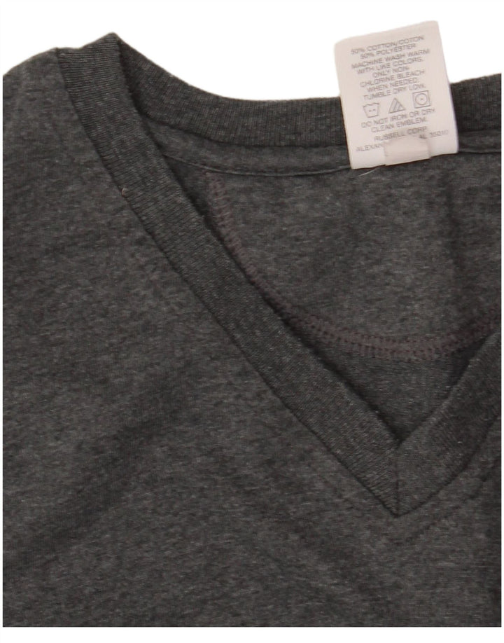 RUSSELL ATHLETIC Damen-Trägershirt UK 16 Large Graue Baumwolle