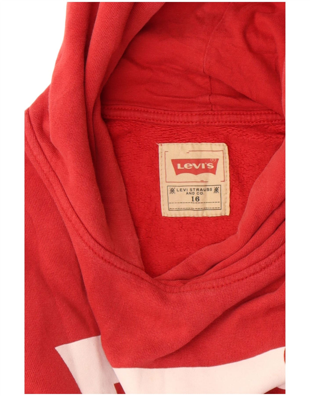 Levi's Jungen-Pullover mit grafischem Kapuzenpullover, 15–16 Jahre, Rot