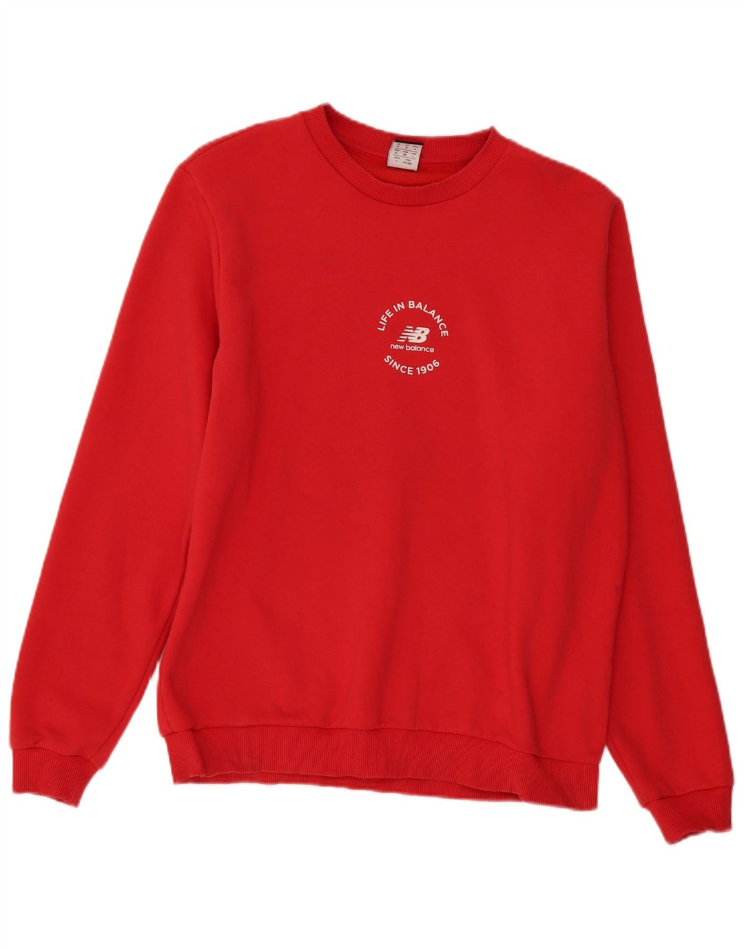 New Balance Herren-Sweatshirt mit Grafik, mittelrote Baumwolle