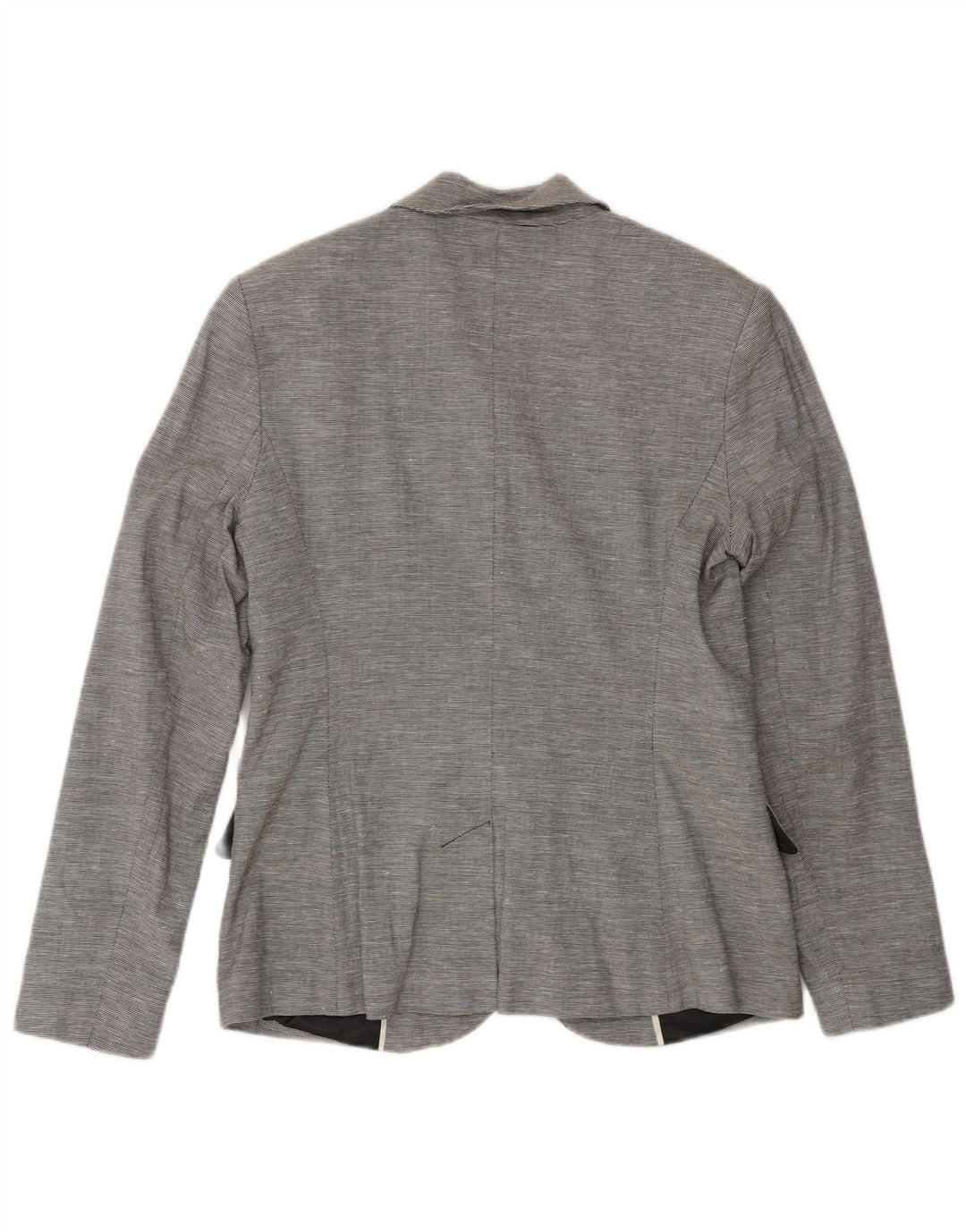 French Connection Damen-Blazer mit 2 Knöpfen, UK 12, mittelgrau, Nadelstreifen