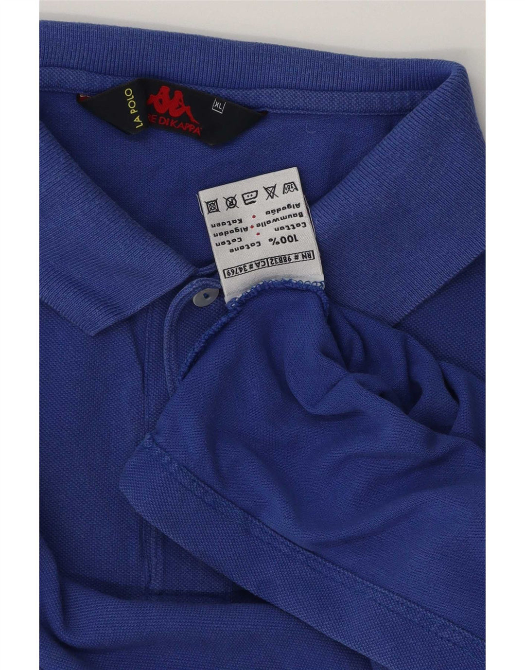 Kappa Herren Poloshirt XL Blau Baumwolle