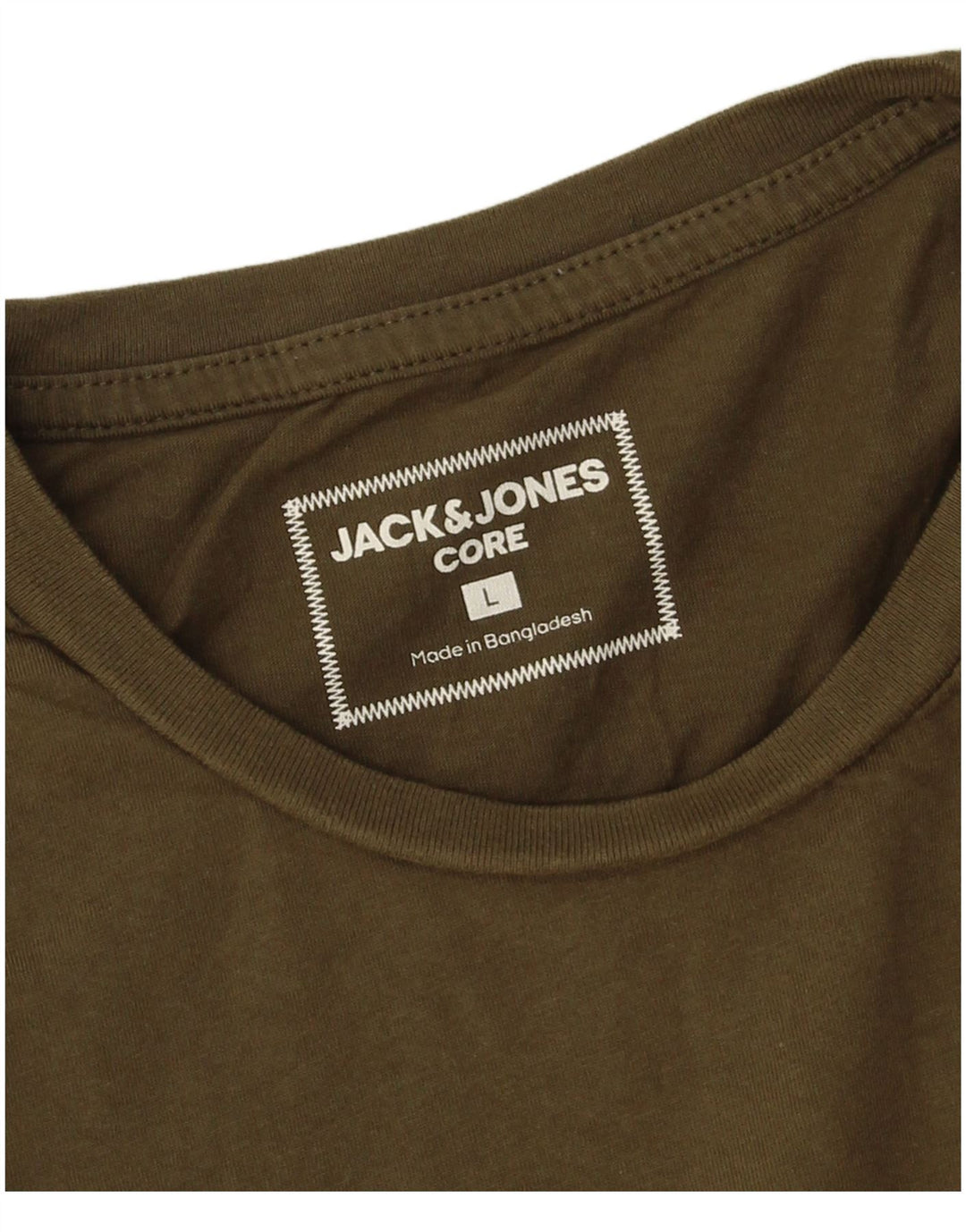 Jack & Jones Herren T-Shirt Top Large Khaki Baumwolle