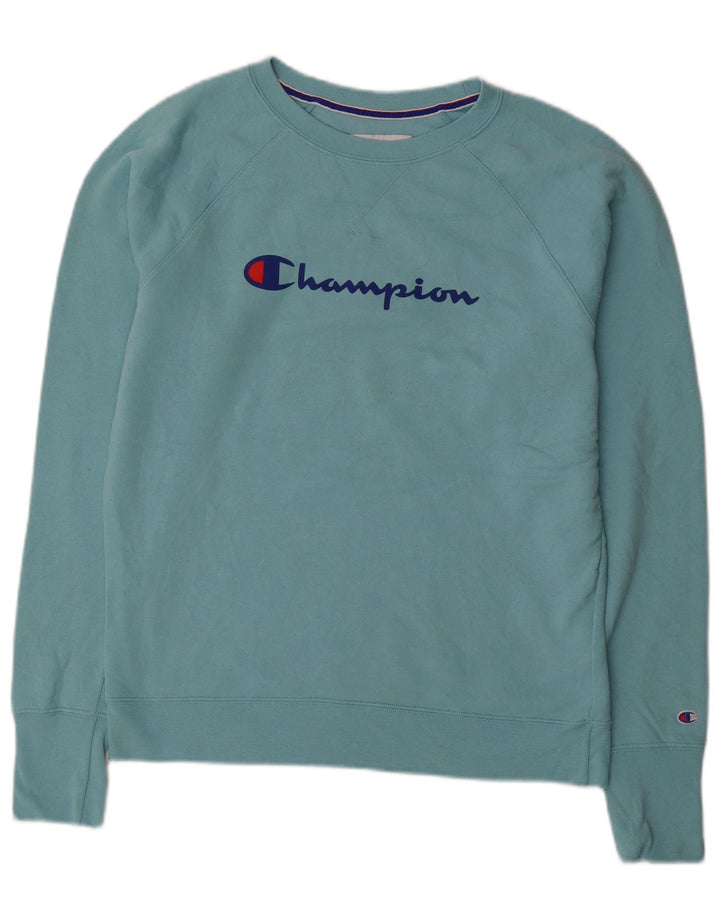 CHAMPION Herren-Sweatshirt mit Grafik, Mittelblau, Polyester