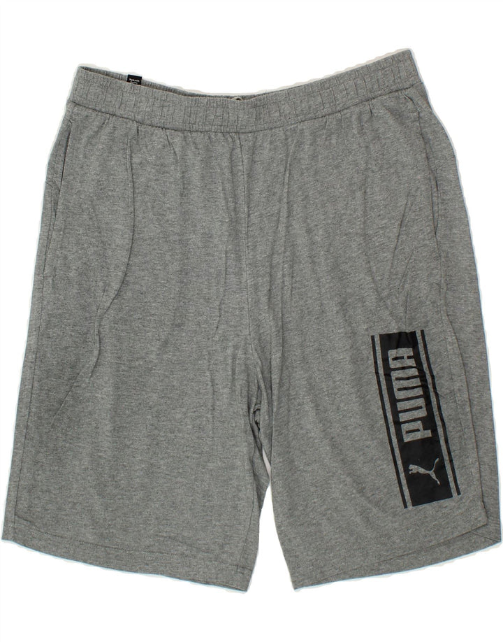 PUMA Mens Graphic Sport Shorts Large  Grey Cotton Vintage Puma and Second-Hand Puma from Messina Hembry 