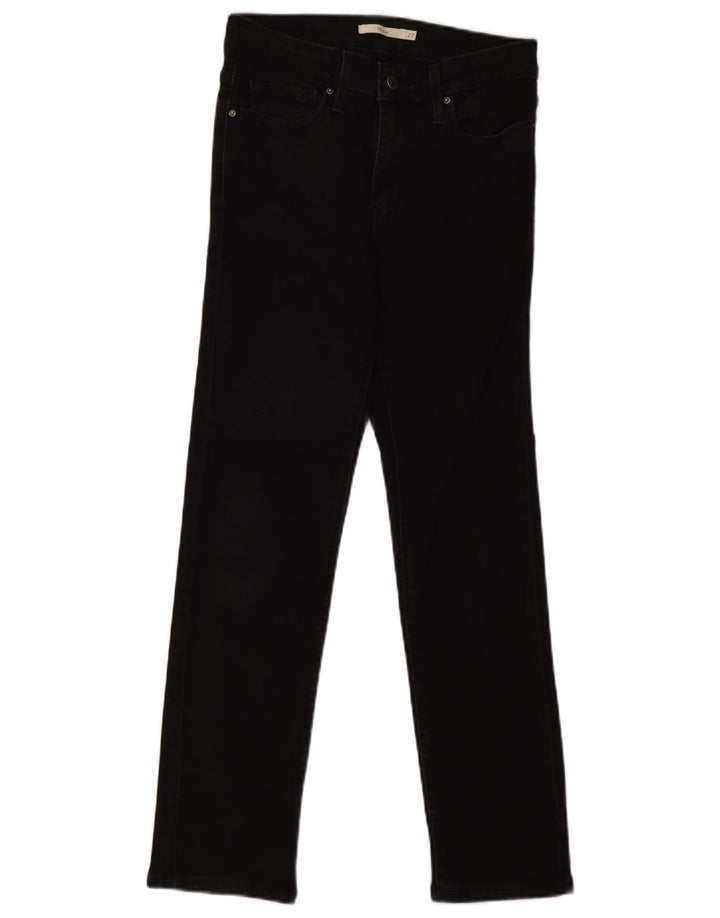 Levi's Damen 712 Slim Jeans W27 L28 Schwarze Baumwolle