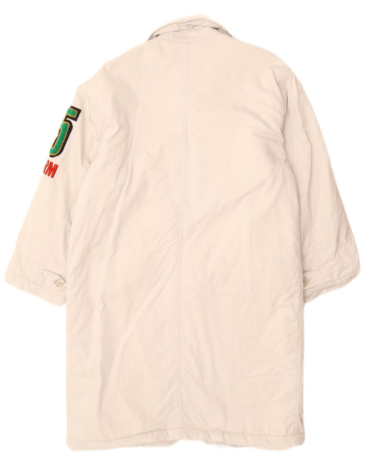 Uniform Herren-Mantel mit Grafik, UK 40, Größe L, Weiß