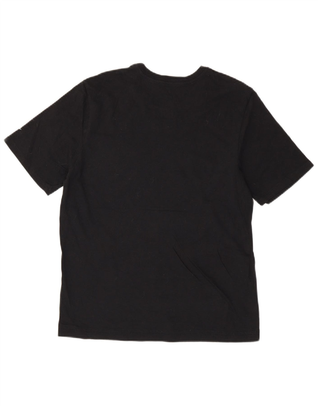 NIKE Womens Athletic Cut Graphic T-Shirt Top UK 12 Mittelschwarze Baumwolle