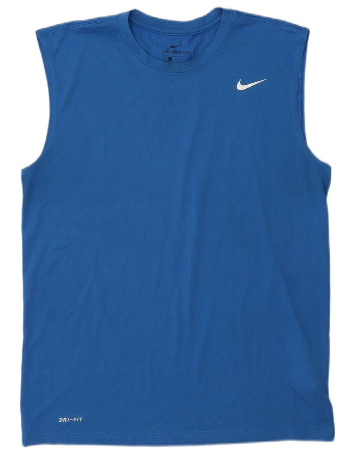 Nike Herren Dri Fit Weste Top Large Blau Polyester