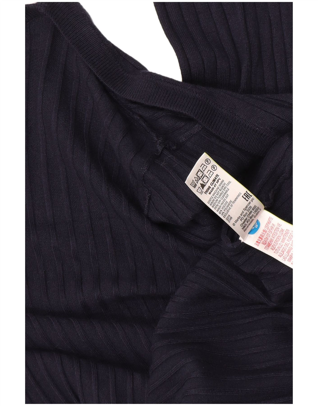 Marks & Spencer Damen Longline-Cardigan-Pullover UK 12 Medium Navy Blue